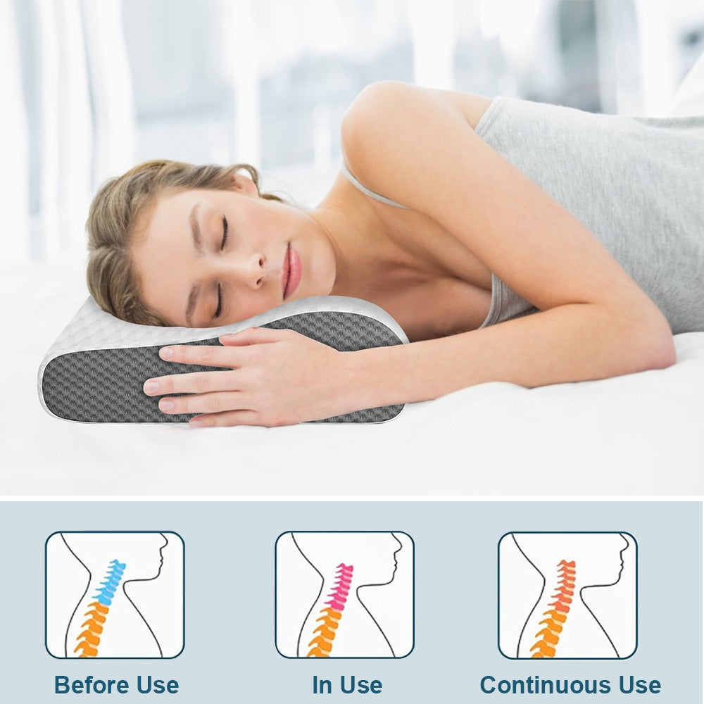 Memory Foam Pillow for Side Sleepers – Ventilated Gel Foam