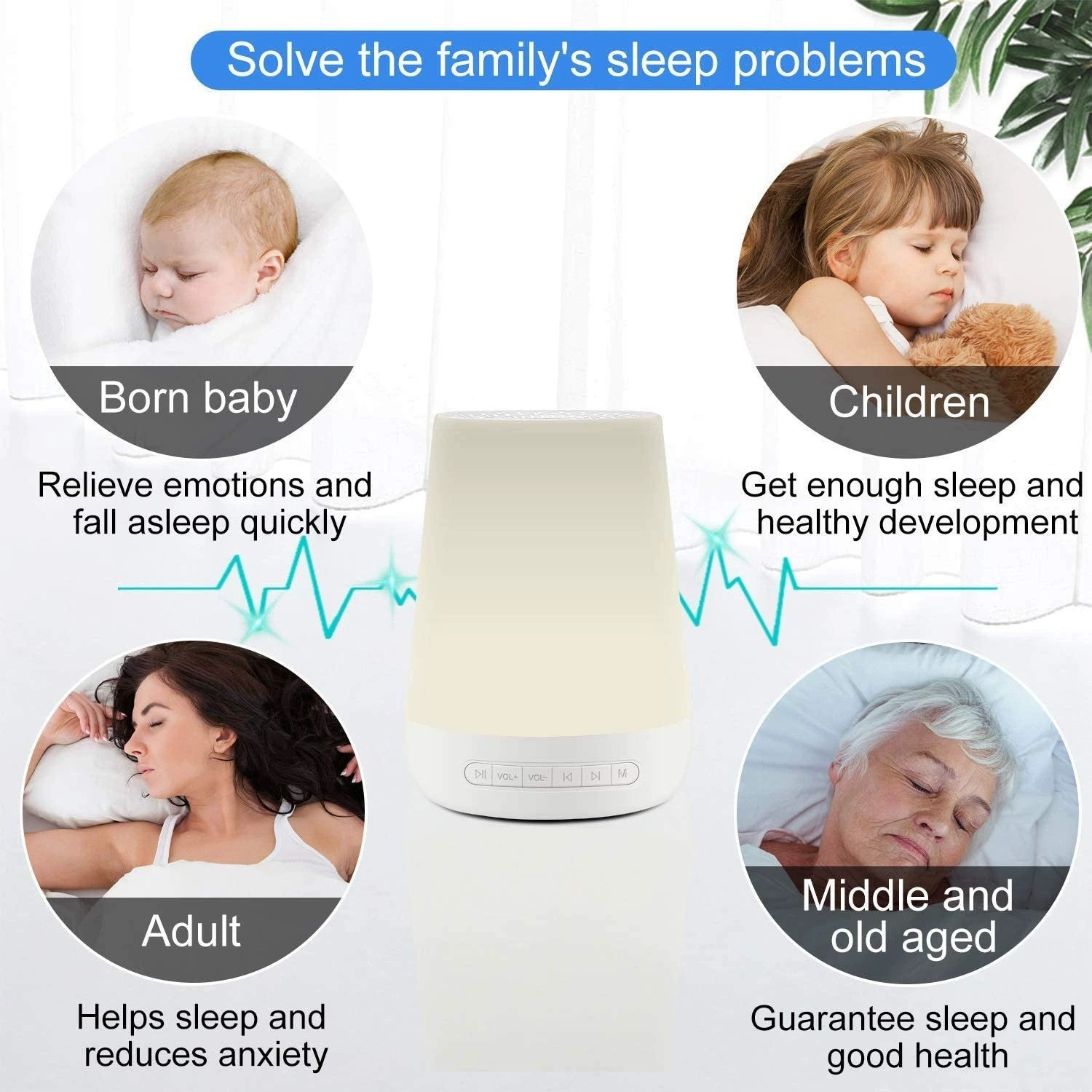 Smart White Noise Night Light for Kids – WiFi & Alexa Compatible