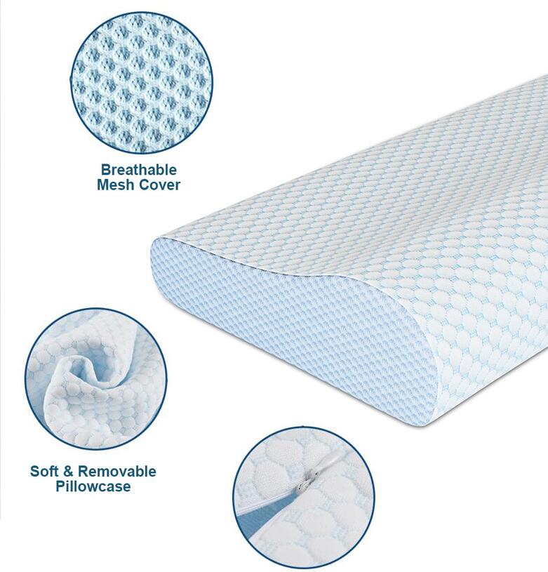 Memory Foam Pillow for Side Sleepers – Ventilated Gel Foam